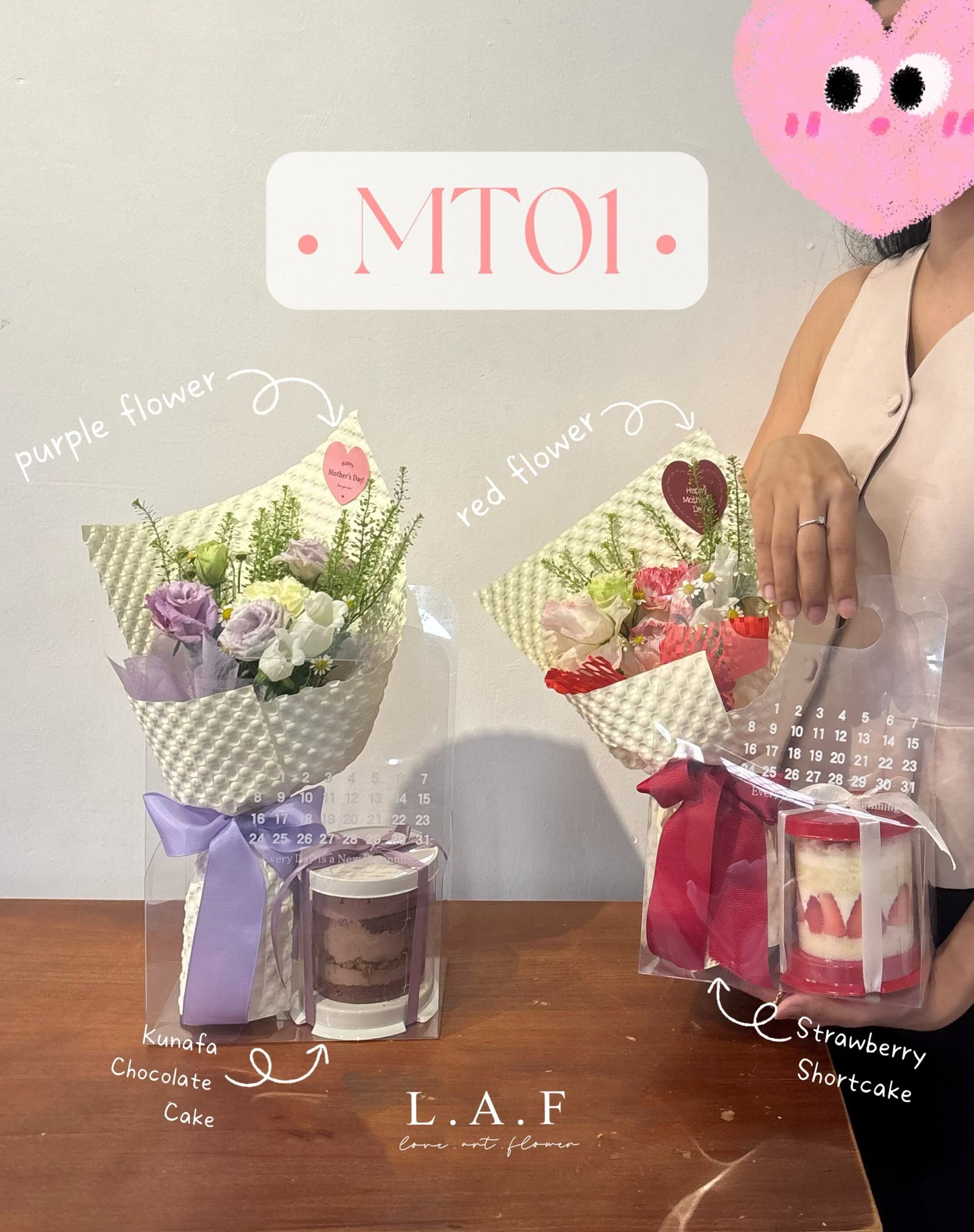Mother's Day Soap Bouquet + Mini Cake Set