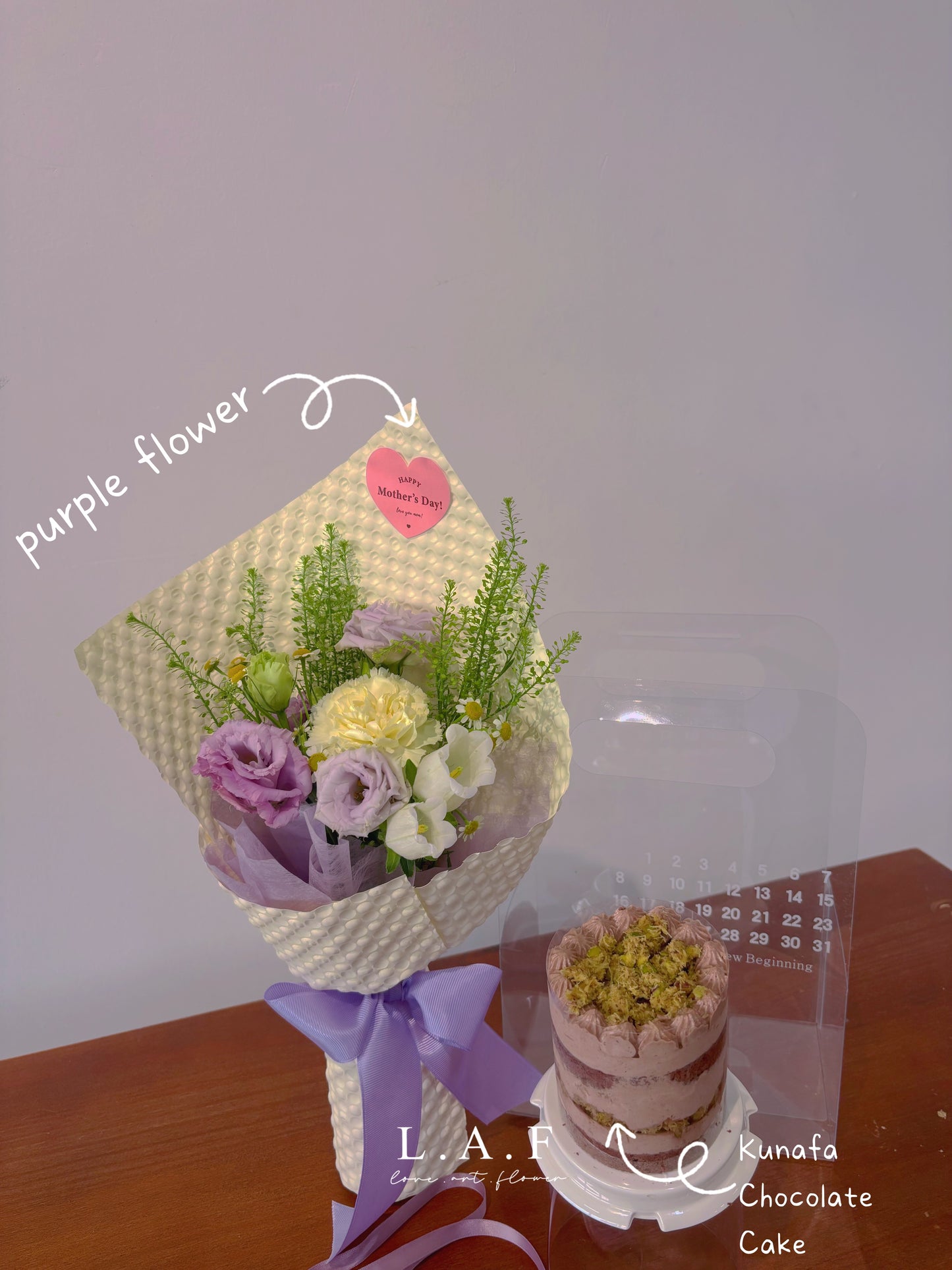 Mother's Day Soap Bouquet + Mini Cake Set