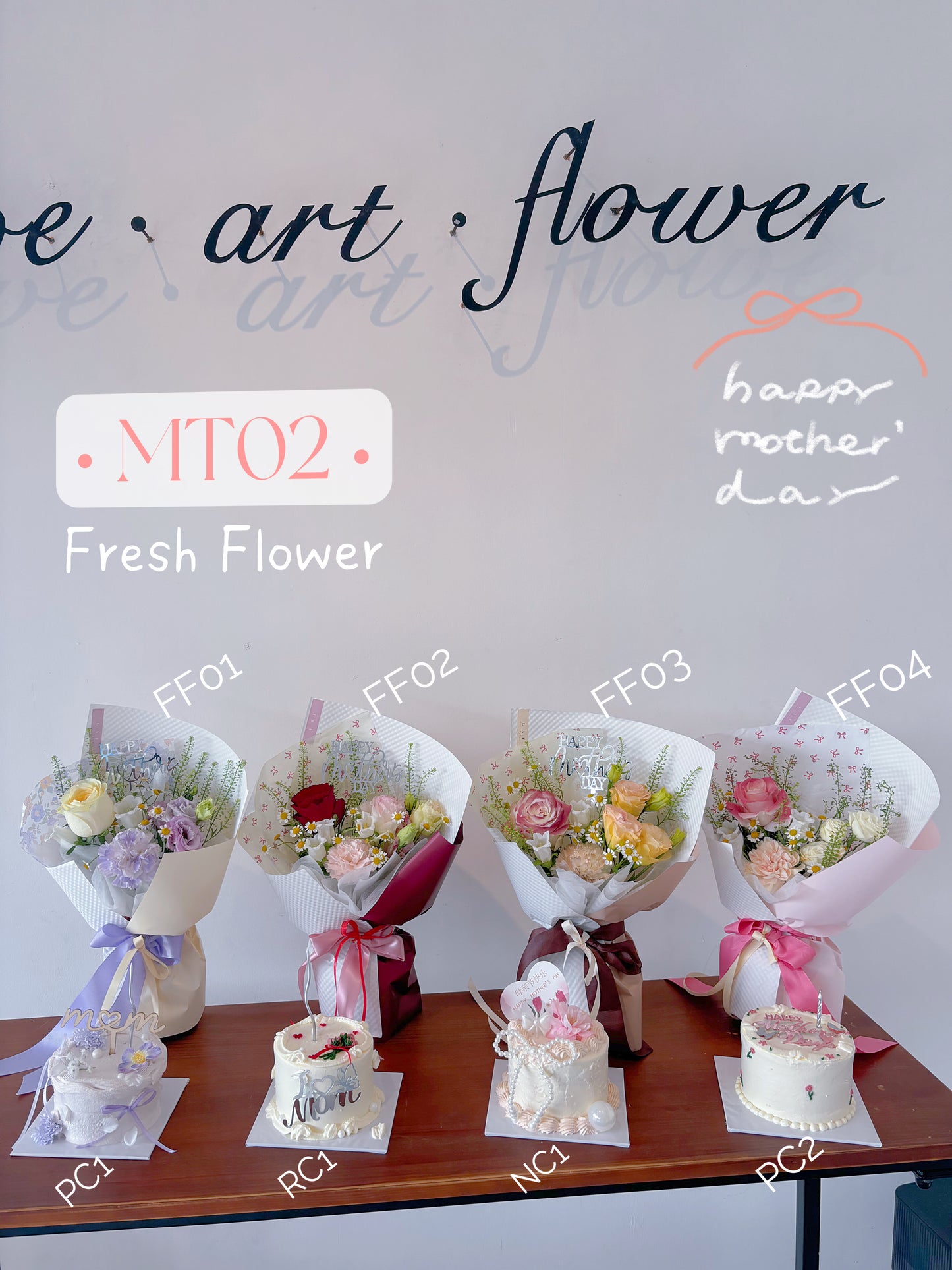 Mother's Day Premium Bouquet + Cake Bundle