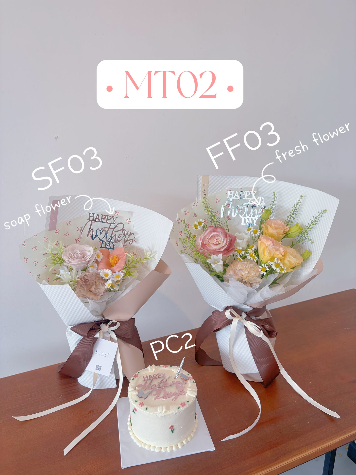 Mother's Day Premium Bouquet + Cake Bundle