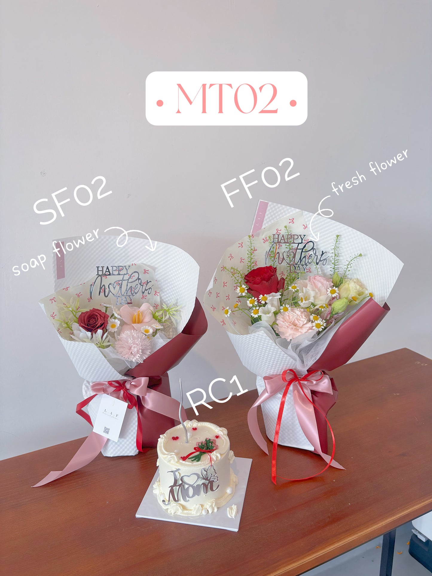 Mother's Day Premium Bouquet + Cake Bundle