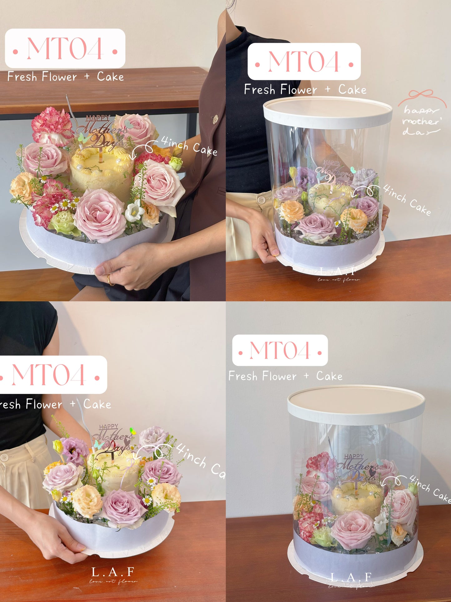 Mother's Day Fresh Flower Cake Box