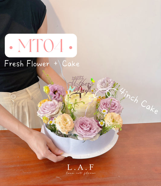 Mother's Day Fresh Flower Cake Box