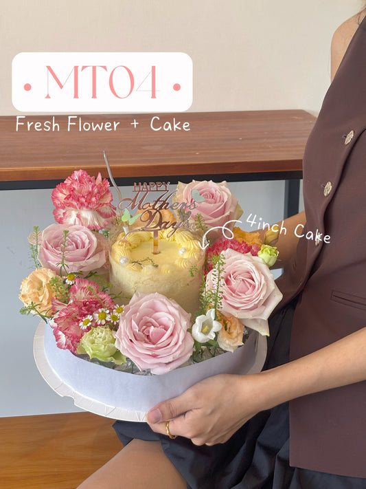 Mother's Day Fresh Flower Cake Box